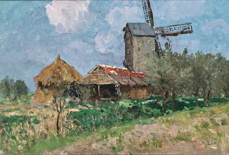 Windmills in Belgium av Alfred Zoff