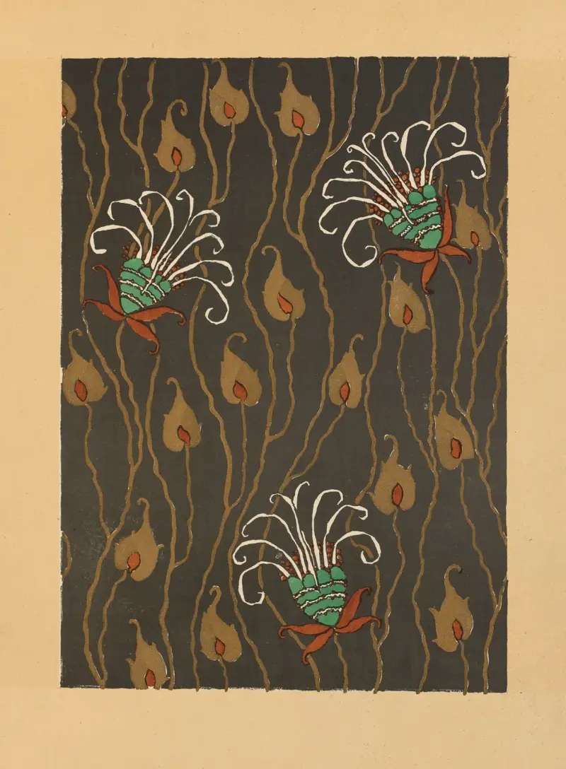 20 Farbkompositionen im orientalischen Stil, Tafel 09 von Emile-Allain Séguy