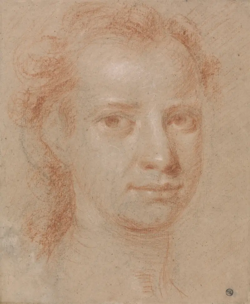 Huvud av en ung kvinna eller man av Allan Ramsay