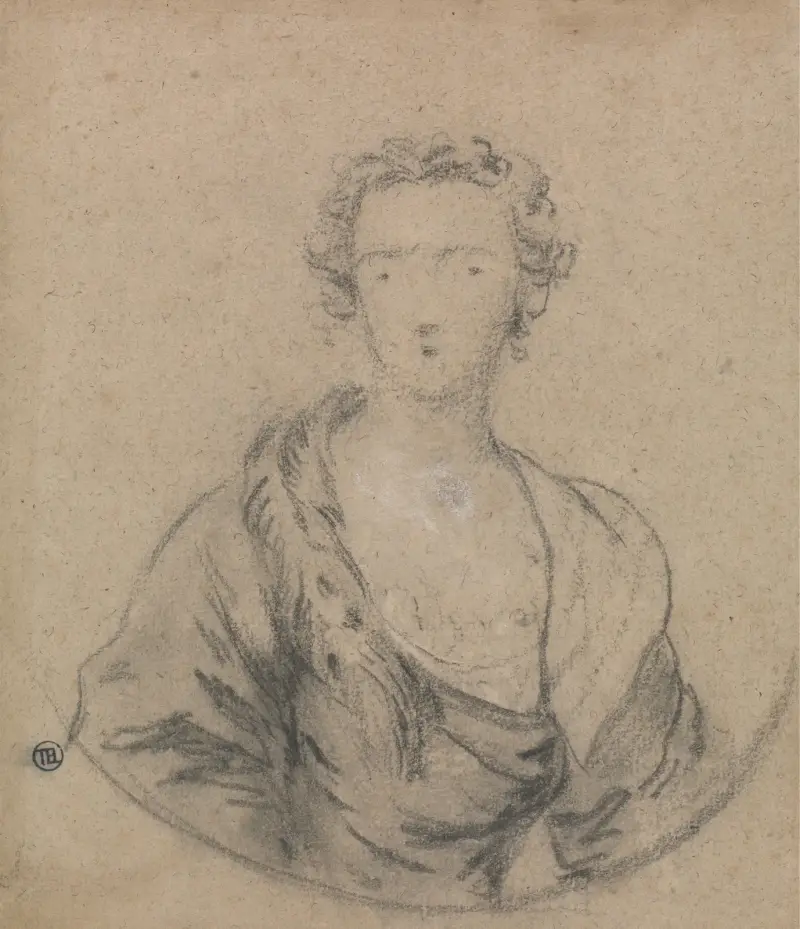 Studie till porträtt av en kvinna – nr 1 av Allan Ramsay