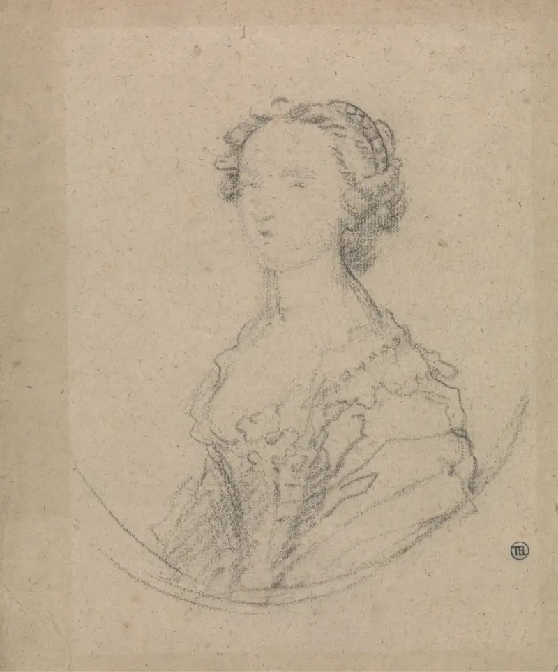 Study for the Portrait of a Woman av Allan Ramsay