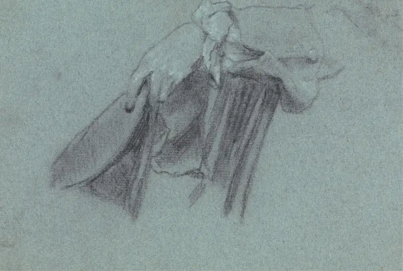 Study of a Hand Holding a Hat av Allan Ramsay
