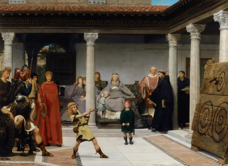Die Erziehung der Kinder des Chlodwig von Lawrence Alma-Tadema