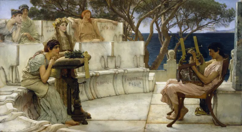 Sappho and Alcaeus av Lawrence Alma-Tadema
