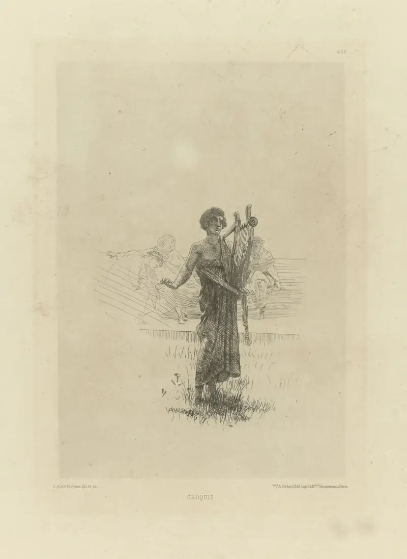 Schets voor de improvisator., 1878 – nr 1 av Lawrence Alma-Tadema