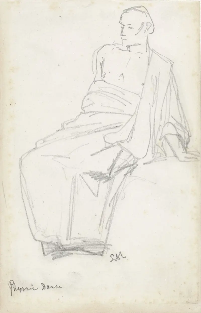 Studie av en sittande figur av Lawrence Alma-Tadema