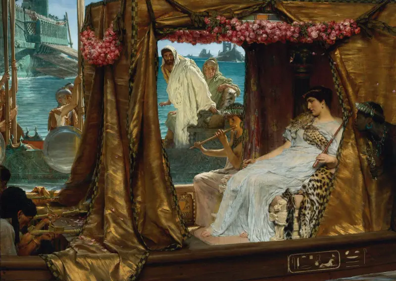 Mötet mellan Antonius och Kleopatra: 41 f.Kr. av Lawrence Alma-Tadema