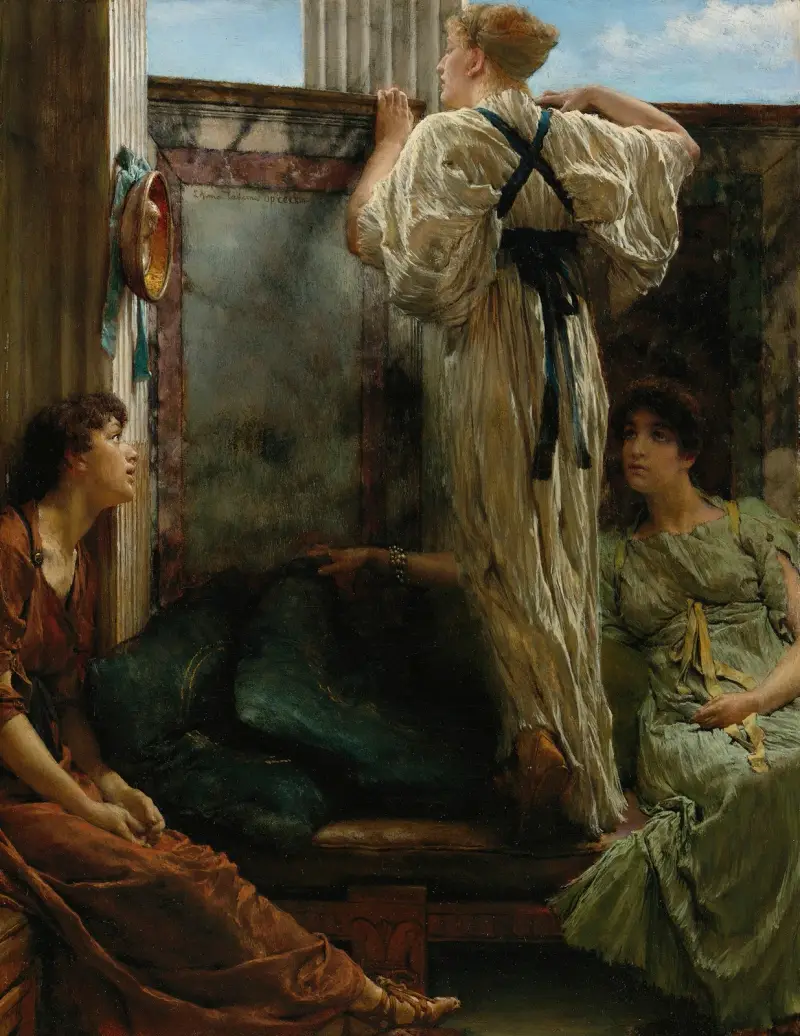 Wer ist es? von Lawrence Alma-Tadema
