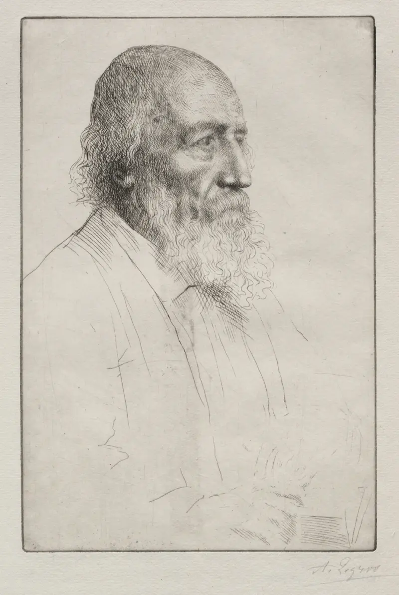 Alfred Lord Tennyson av Alphonse Legros