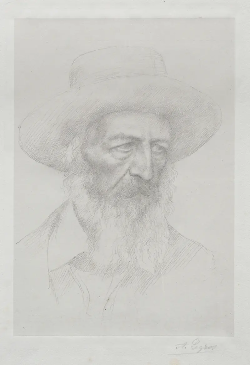 Porträtt av Alfred Lord Tennyson av Alphonse Legros