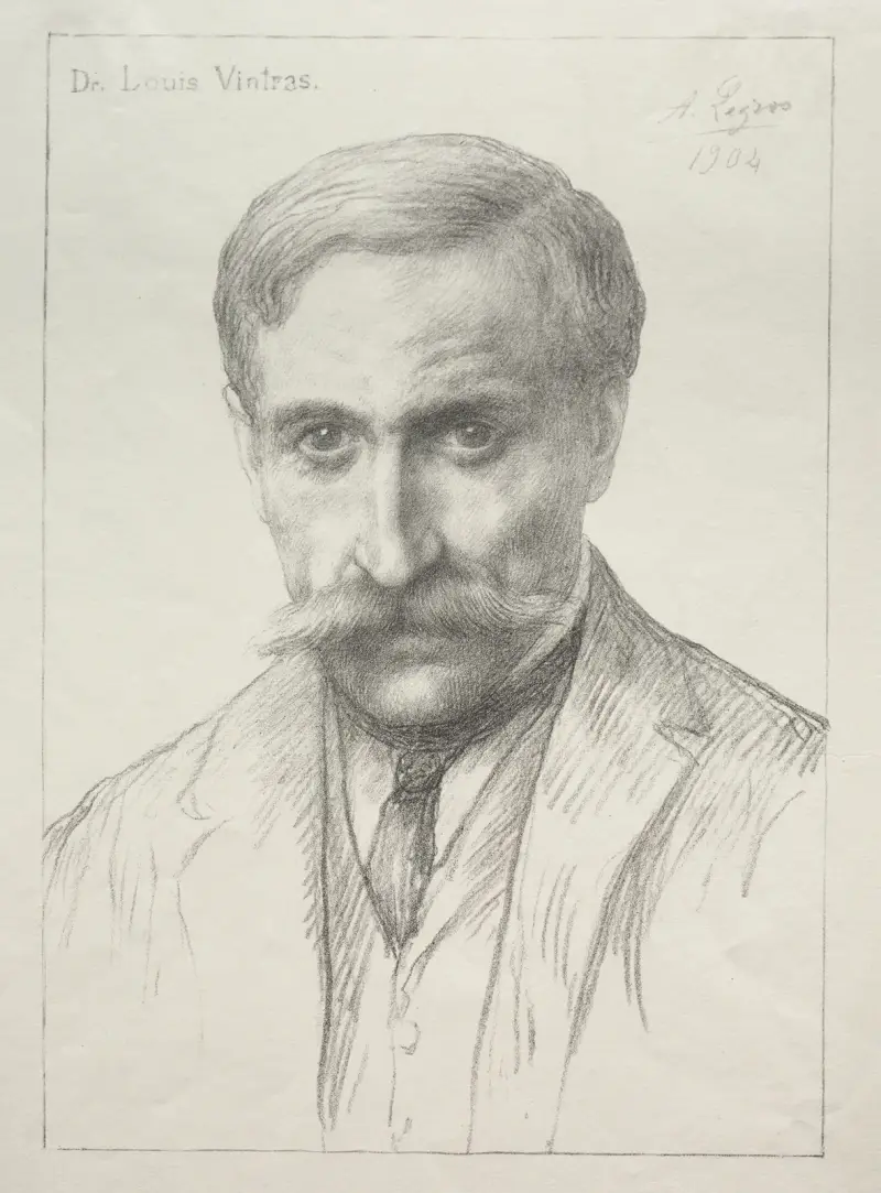 Porträtt av dr Louis Vintras av Alphonse Legros