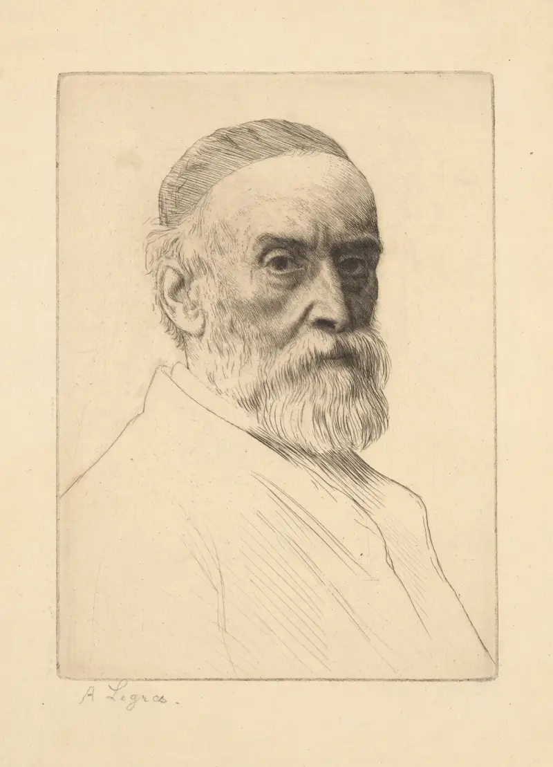 Porträtt av G. F. Watts R.A. av Alphonse Legros