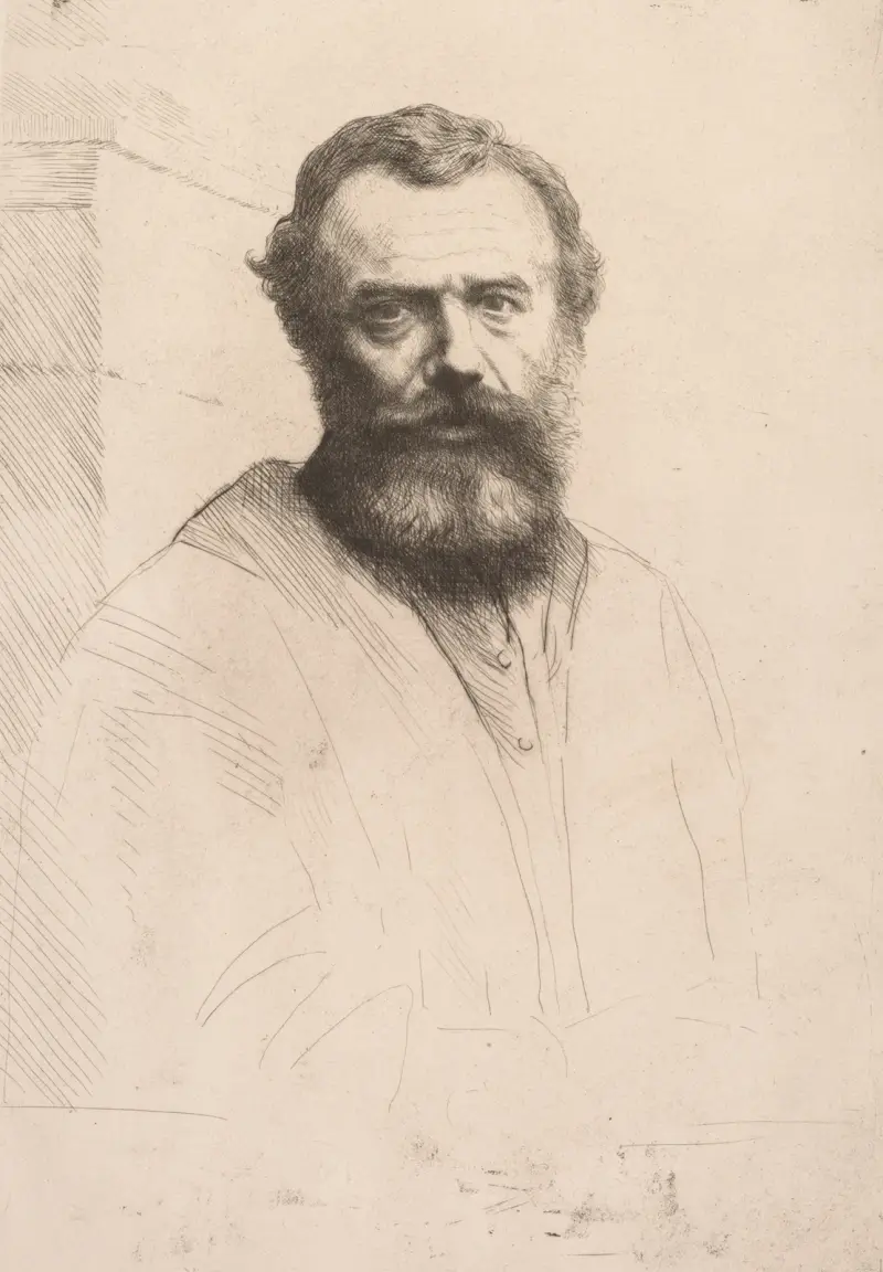 Self-Portrait (Third Plate) av Alphonse Legros