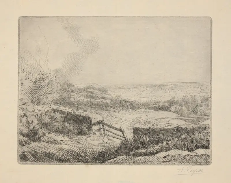 The meadow gate av Alphonse Legros