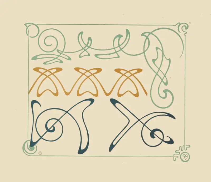 Abstract design based on arabesques, 1900 – nr 2 av Alphonse Mucha