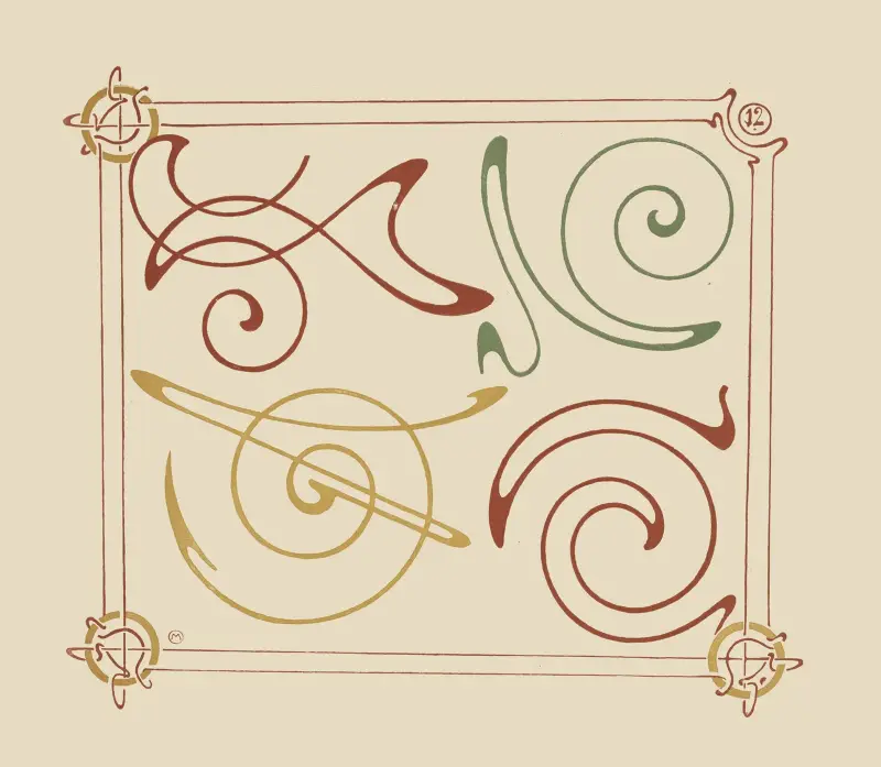 Abstract design based on arabesques., 1900 – nr 1 av Alphonse Mucha