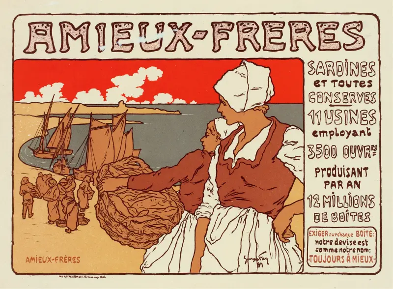 Bières De La Meuse, 1899 av Alphonse Mucha