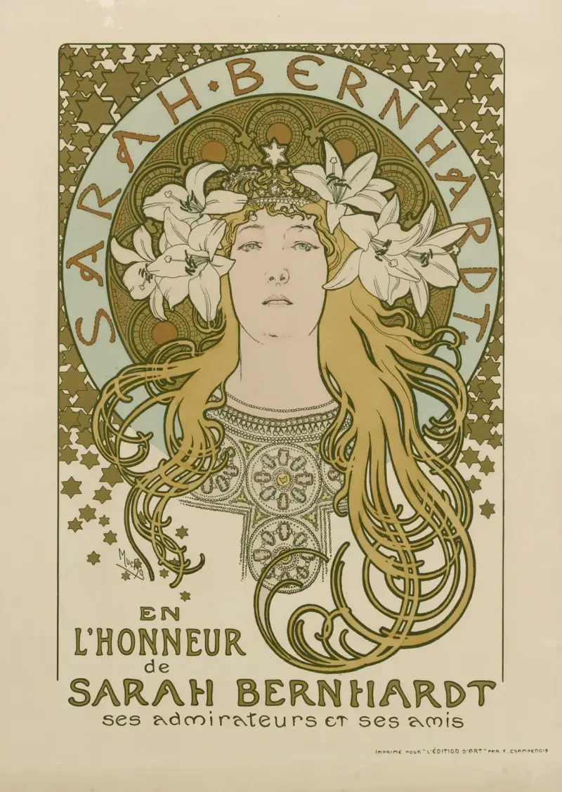 Till Sarah Bernhardts ära – hennes beundrare och vänner av Alphonse Mucha