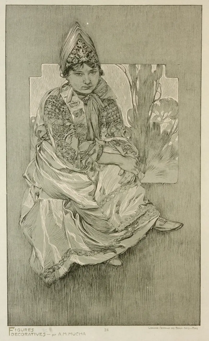 Figures Décoratives av Alphonse Mucha