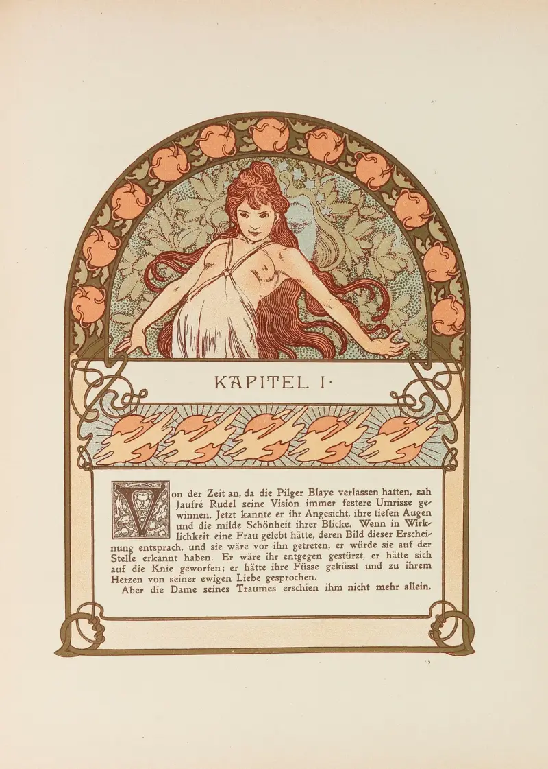 Ilsee, prinsessa av Tripoli av Alphonse Mucha