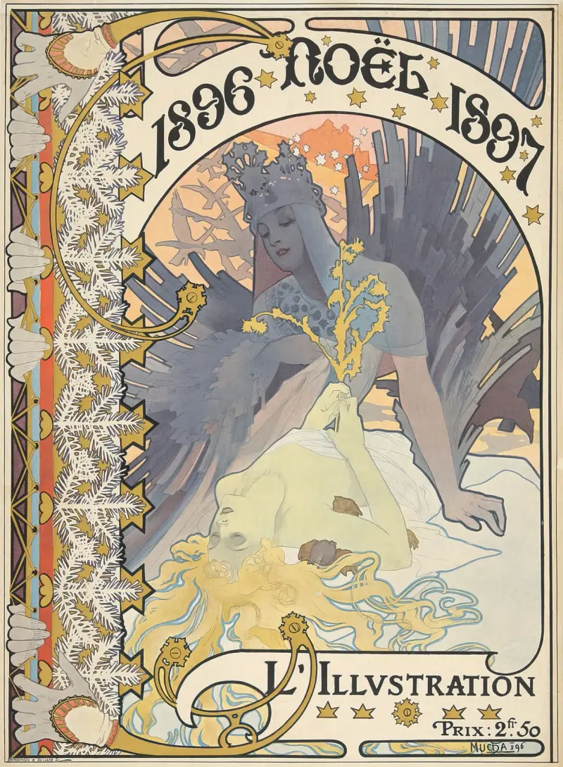 L'Illustration, Weihnachten 1896 von Alphonse Mucha