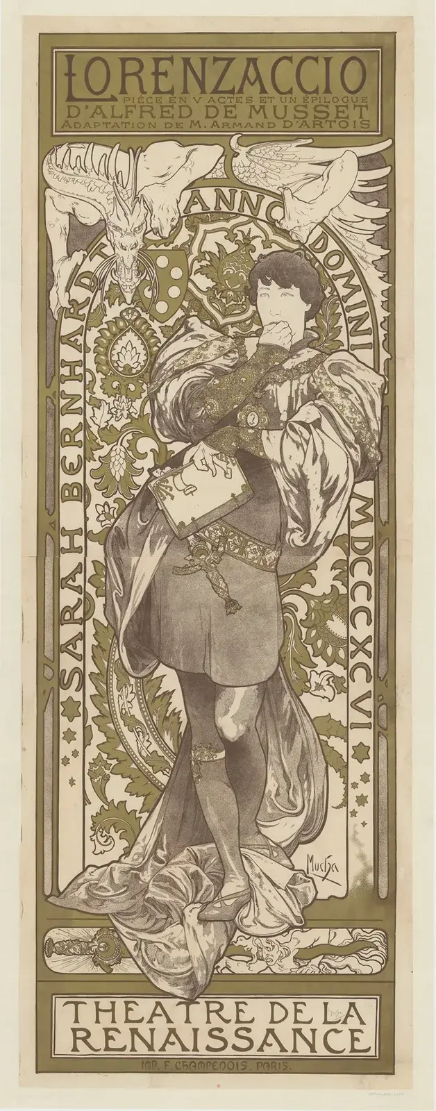 Lorenzaccio, pièce en V actes et un épilogue d’Alfred de Musset av Alphonse Mucha