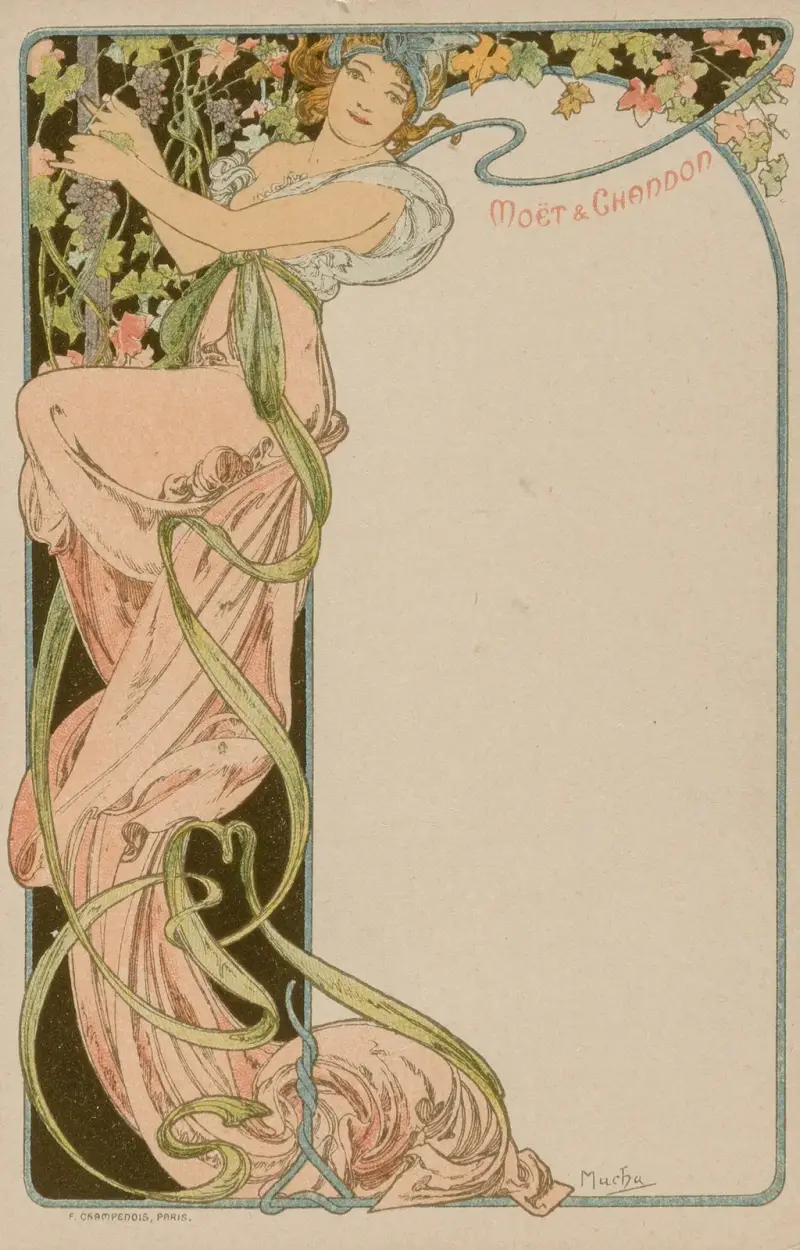 Menükarte, 1900 – Nr. 4 von Alphonse Mucha