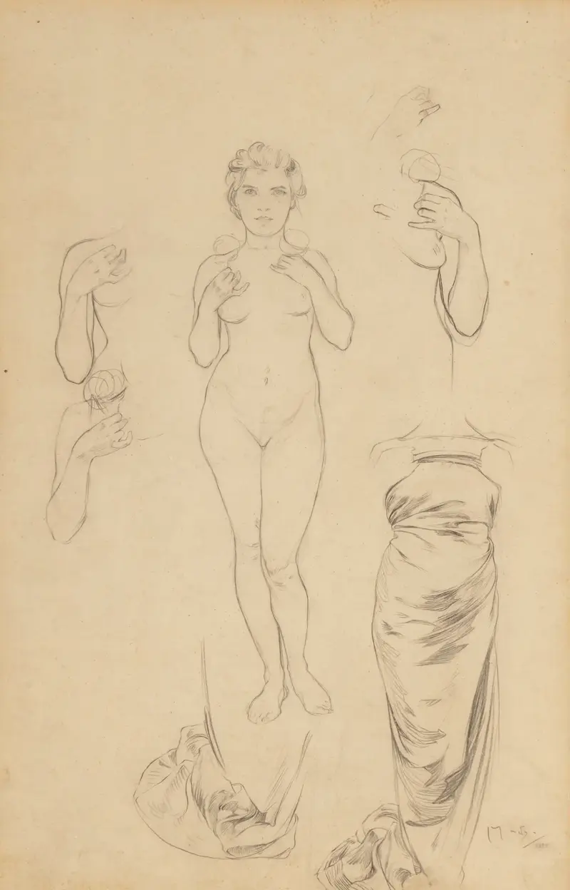 Předběžný návrh pro „Růži“, Alphonse Mucha