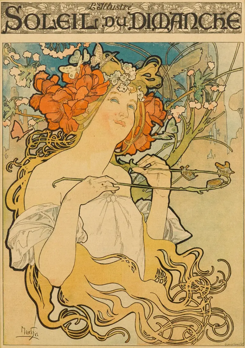 Soleil du Dimanche av Alphonse Mucha