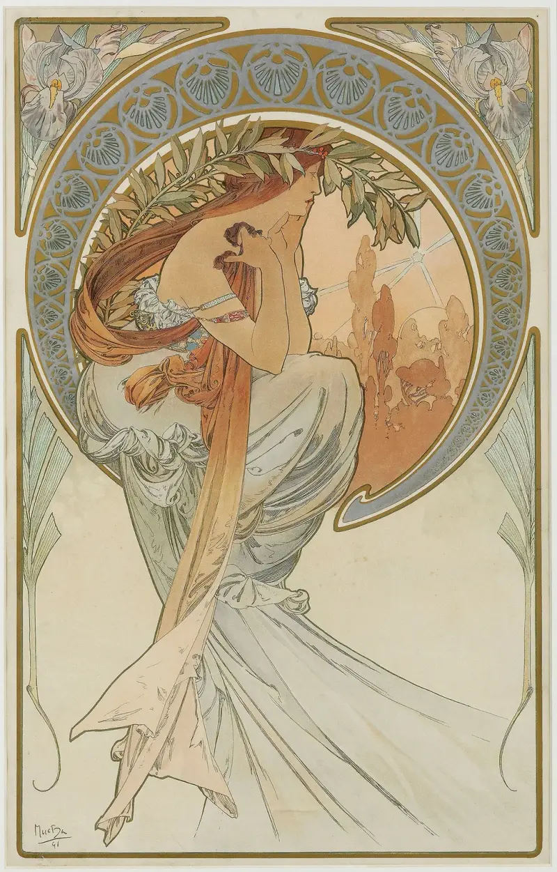 Die Künste 4 von Alphonse Mucha