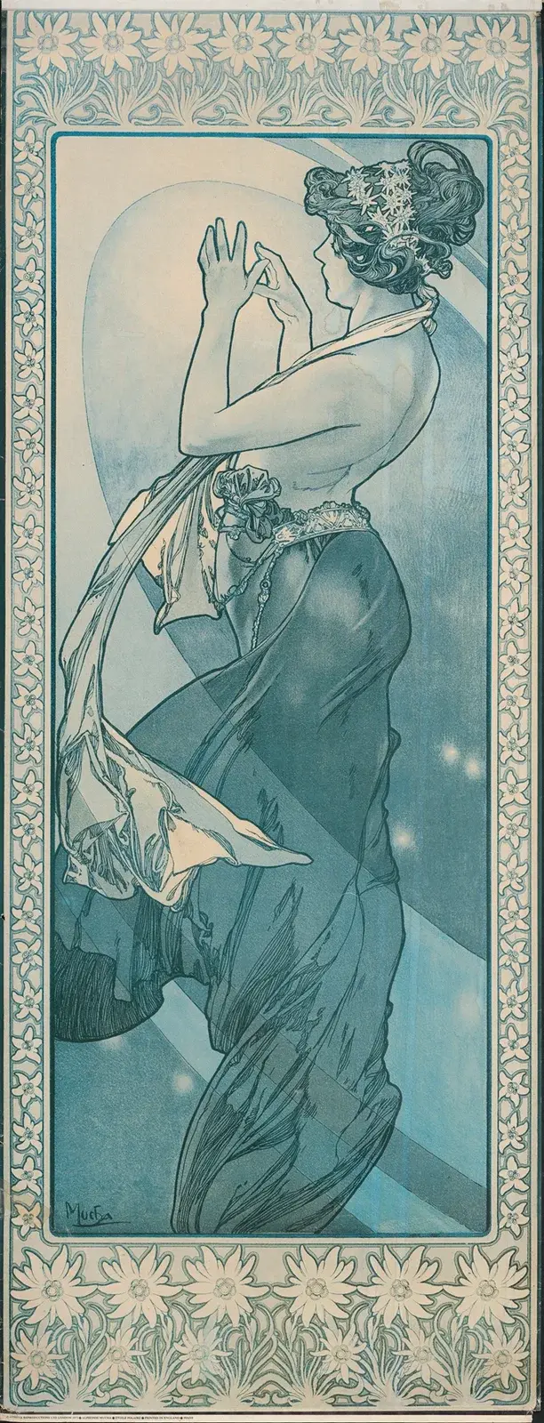 Ženská figura, Alphonse Mucha