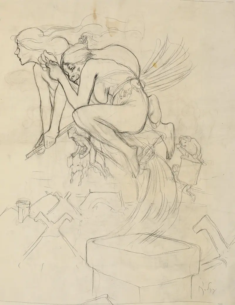Witches av Alphonse Mucha