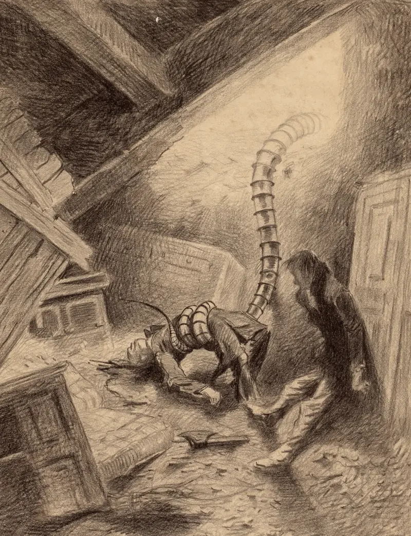 Dłoń chwytająca człowieka, Henrique Alvim Corrêa