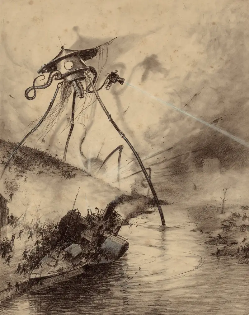 Martian Fighting Machine im Themse-Tal von Henrique Alvim Corrêa