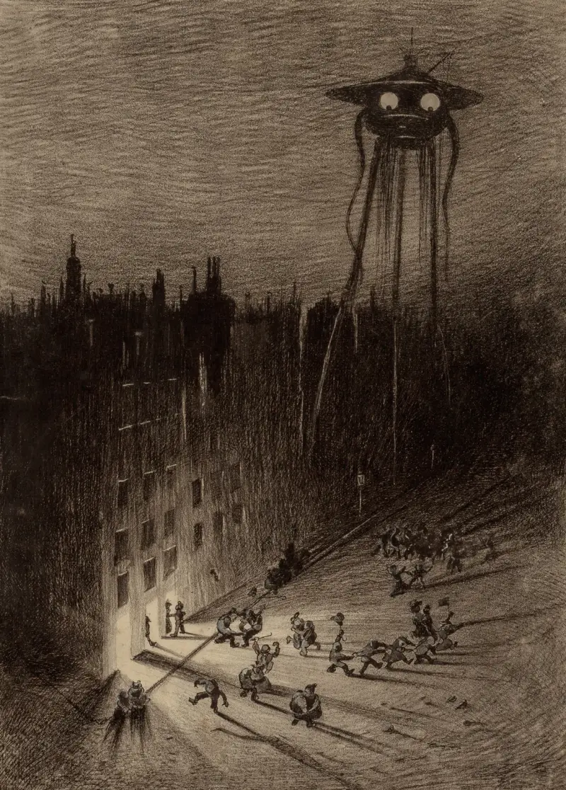 Marťan pozorující opilý dav, Henrique Alvim Corrêa