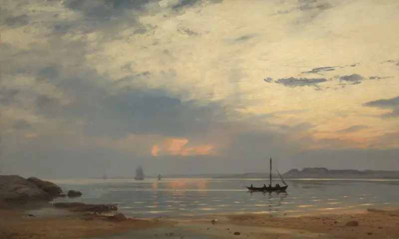 Abend bei Hvaler von Amaldus Nielsen