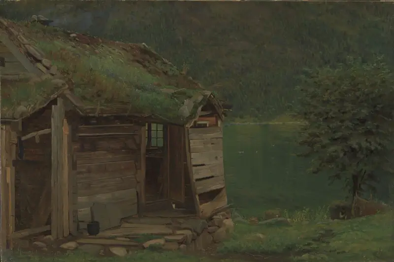 Bondgård vid Balestrand av Amaldus Nielsen