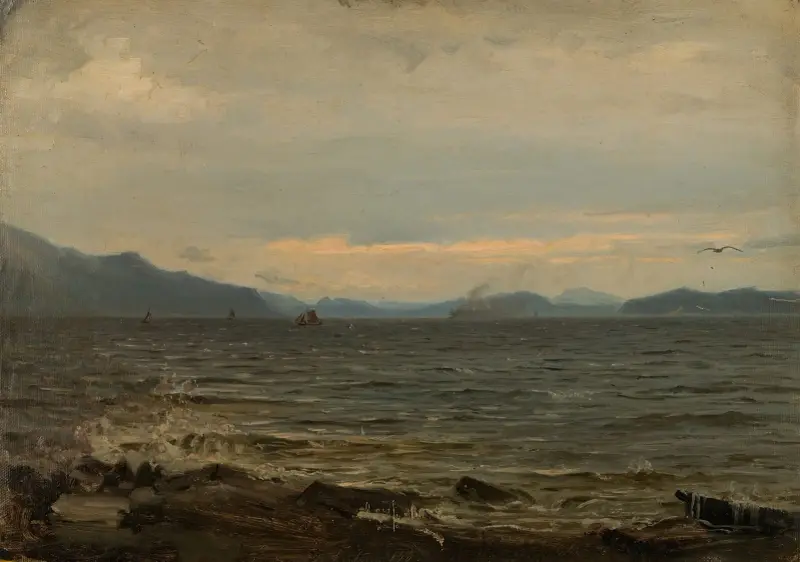 Grauwetter, Bømmelfjord von Amaldus Nielsen