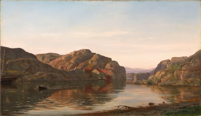 Morgon i Ny-Hellesund av Amaldus Nielsen