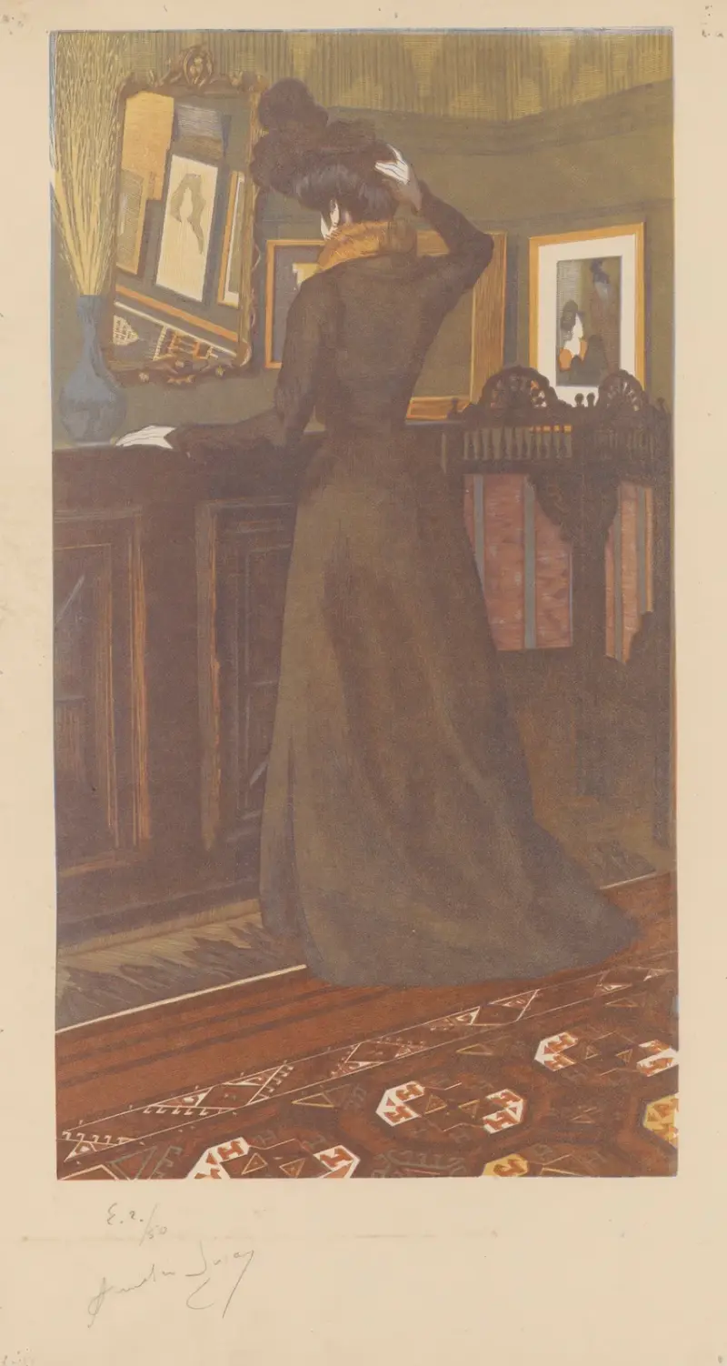 Anna; Ung kvinna som ordnar sitt hår (fröken Marcolesco, konstnärens svägerska), 1899 – nr 2 av Amédée Joyau