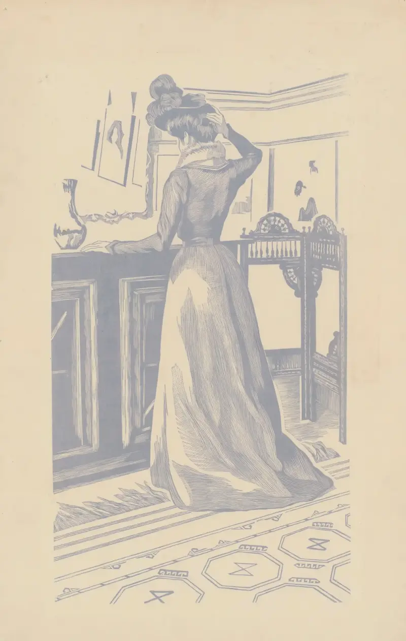 Anna; Junge Frau, die sich frisiert (Mlle Marcolesco, Schwägerin des Künstlers), 1899 – Nr. 1 von Amédée Joyau