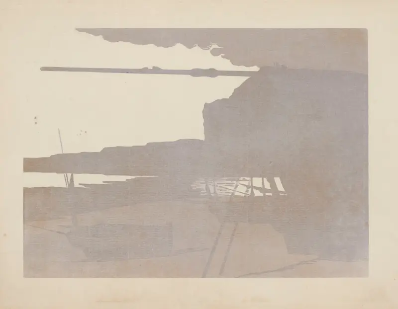 Nebel in Yport von Amédée Joyau