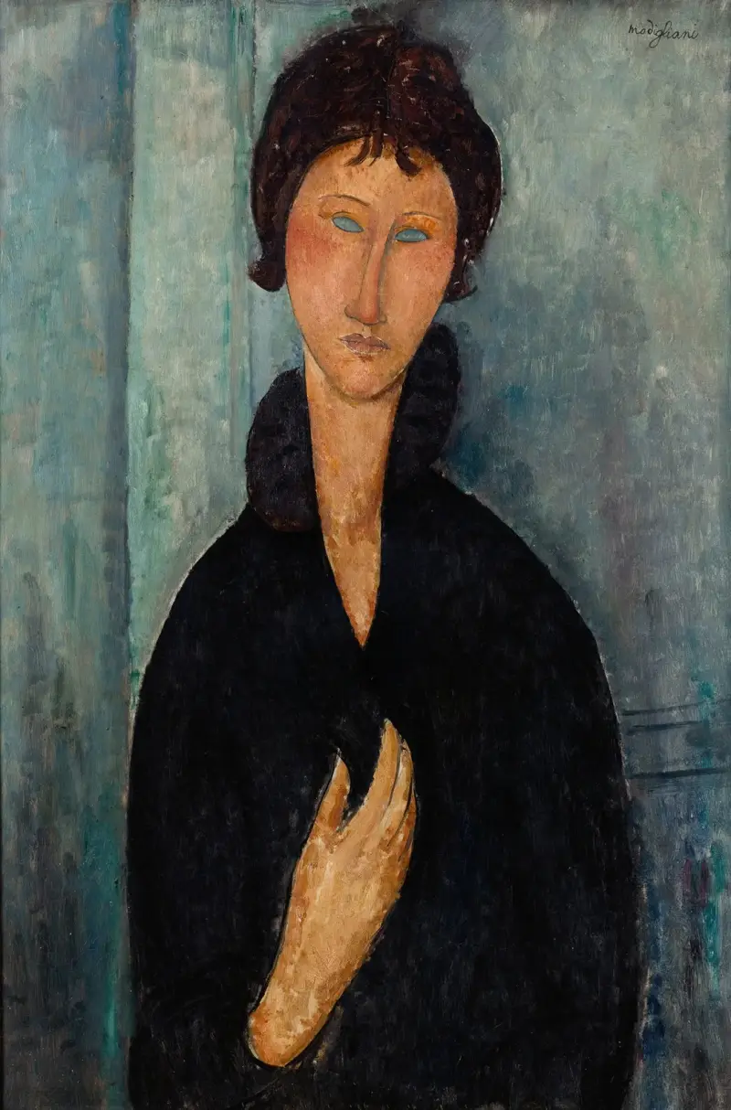 Kvinna med blå ögon av Amedeo Modigliani