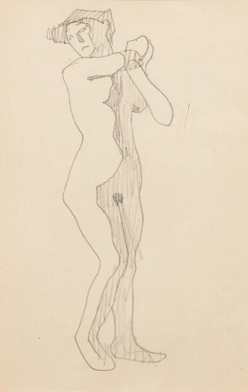 Femme nue debout, 1905 – nr 4 av Amedeo Modigliani