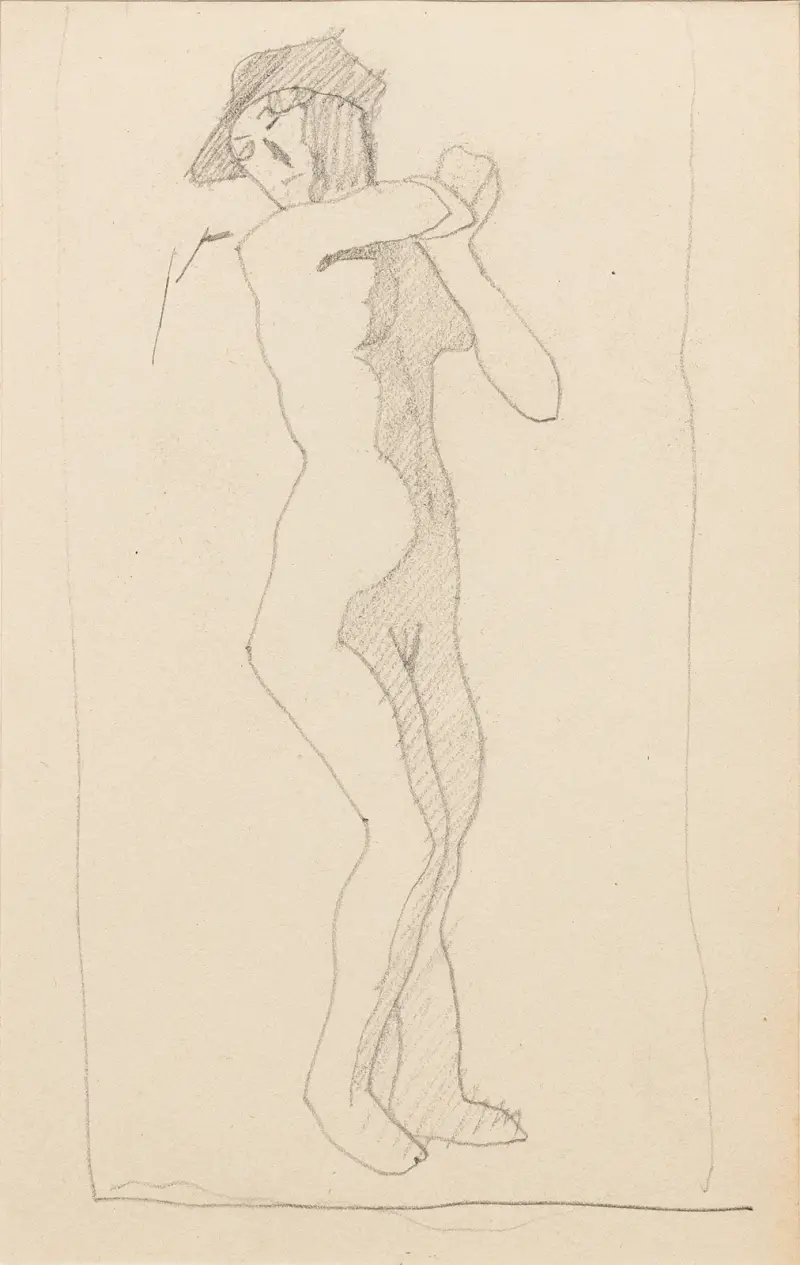 Stående naken kvinna, 1905 – nr 1 av Amedeo Modigliani