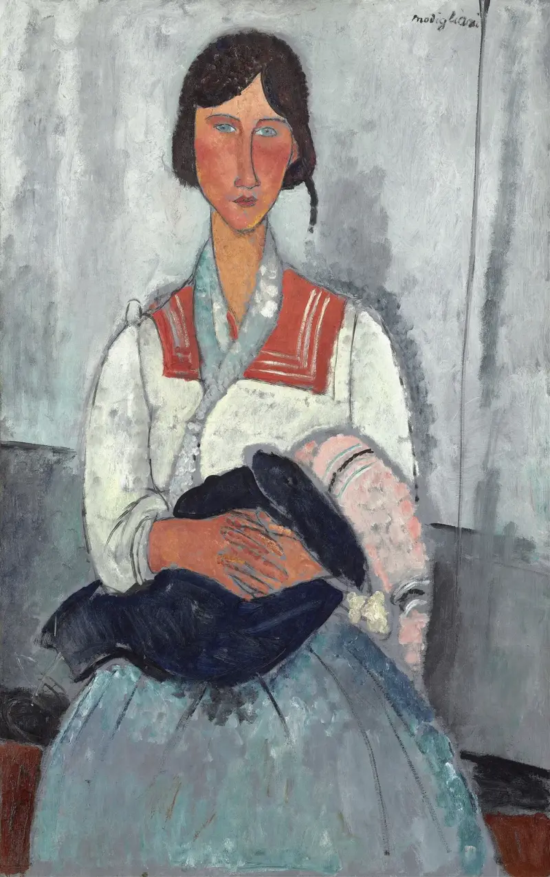 Zigenarkvinna med barn av Amedeo Modigliani
