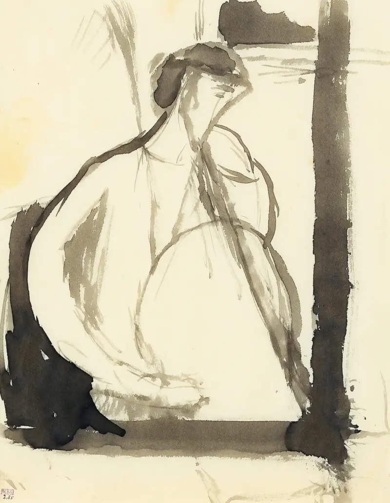 Le Joueur De Violoncelle av Amedeo Modigliani