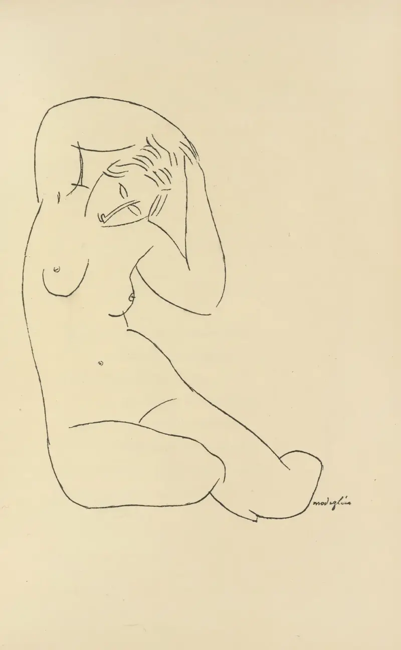 Les nymphes Pl.4 av Amedeo Modigliani