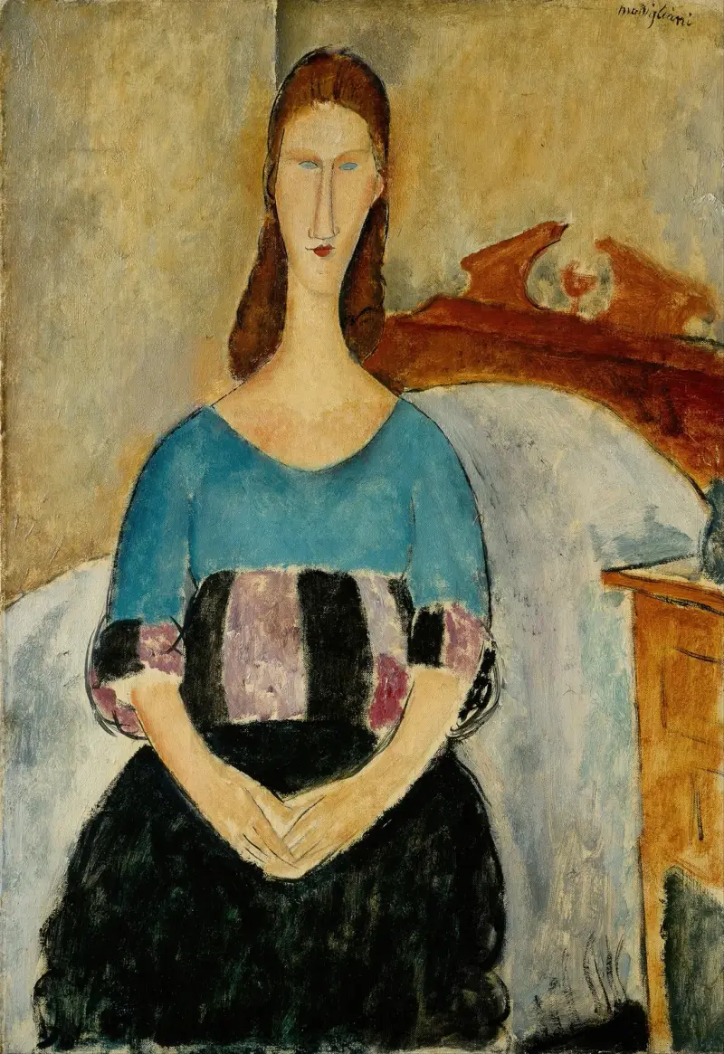 Porträtt av Jeanne Hébuterne, sittande av Amedeo Modigliani