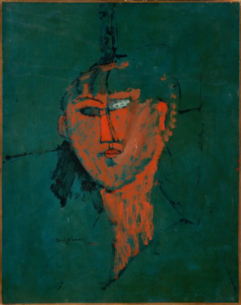 Roter Kopf von Amedeo Modigliani